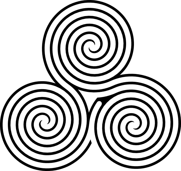 600x564 Triple Spiral Labyrinth Clip Art