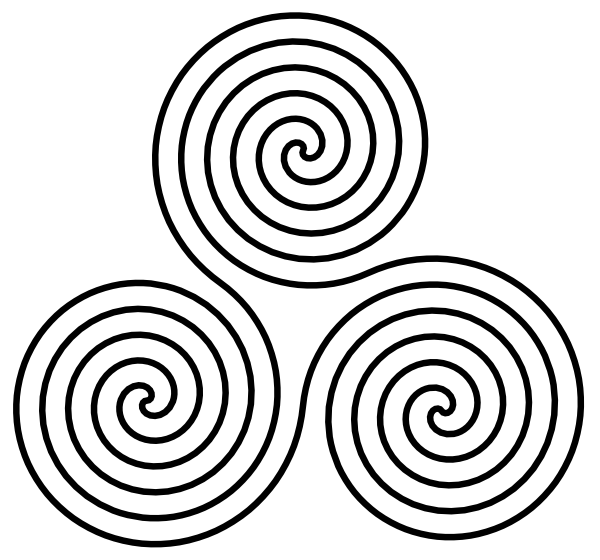 600x560 spiral drawing triple spiral for free download