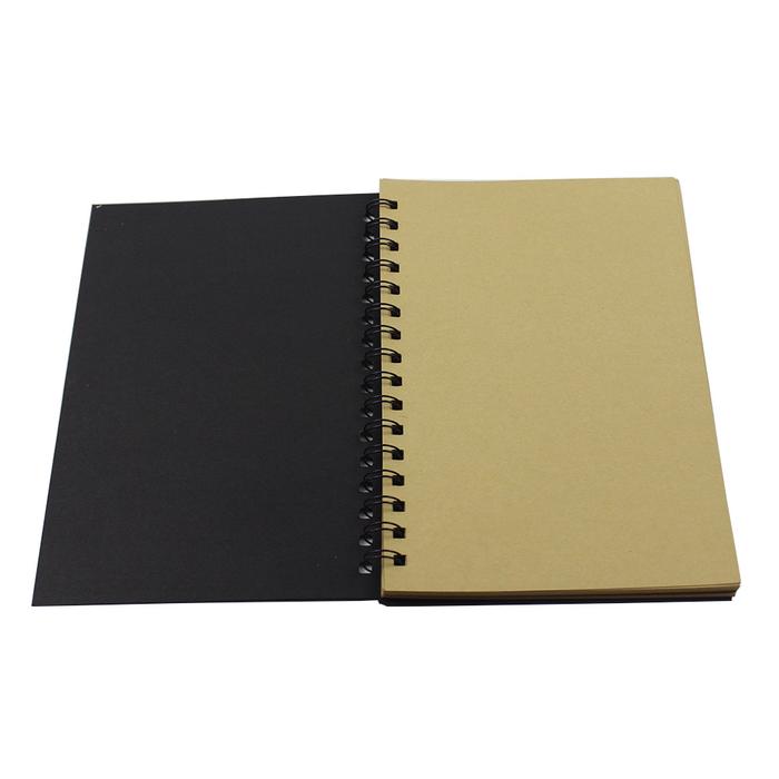 700x700 vintage kraft paper size spiral sketchbook journal planner
