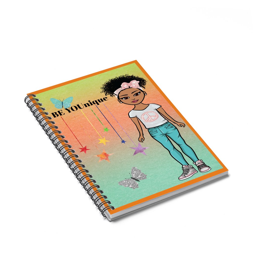 1024x1024 Be Younique Blue Spiral Notebook