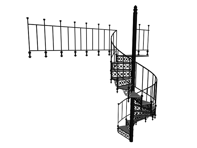 640x480 Cast Iron Spiral Staircase Model Max Free Download