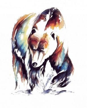 306x382 Faith Harckham Canadian Original Bear Painting Limited