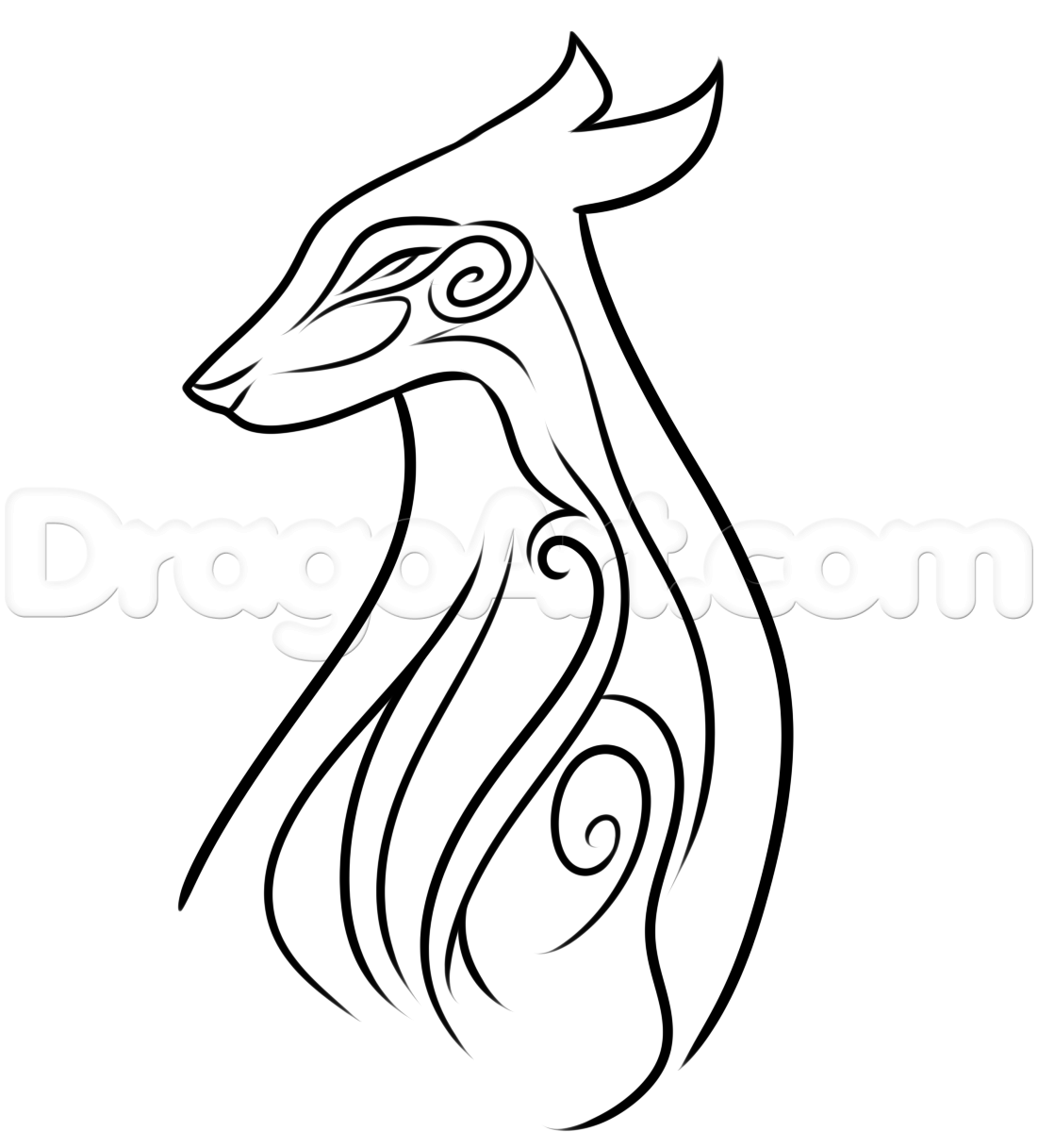 1101x1217 How To Draw An Animal Spirit, Step