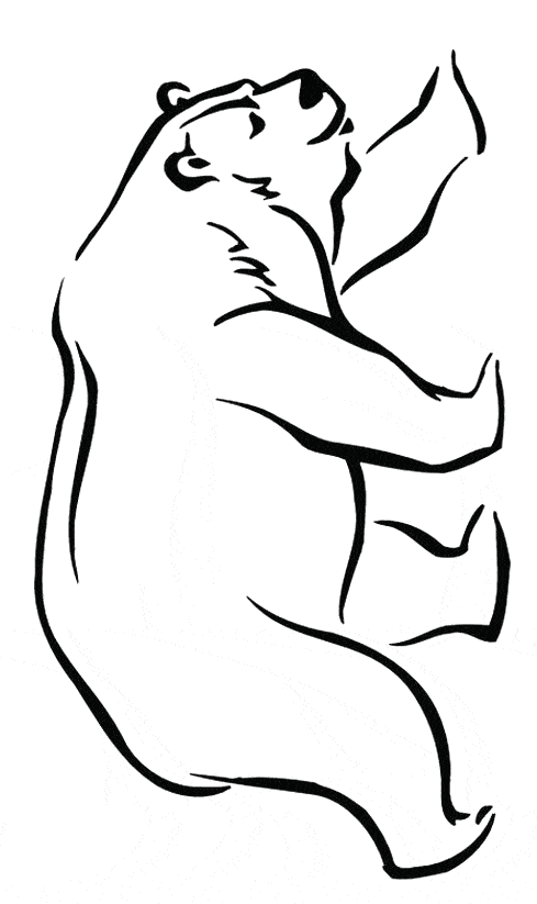 489x823 Kermode Bear Coloring Page