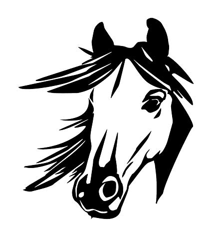 425x474 Horse Head Wall Art Is A Large Indoor Vinyl Sticker