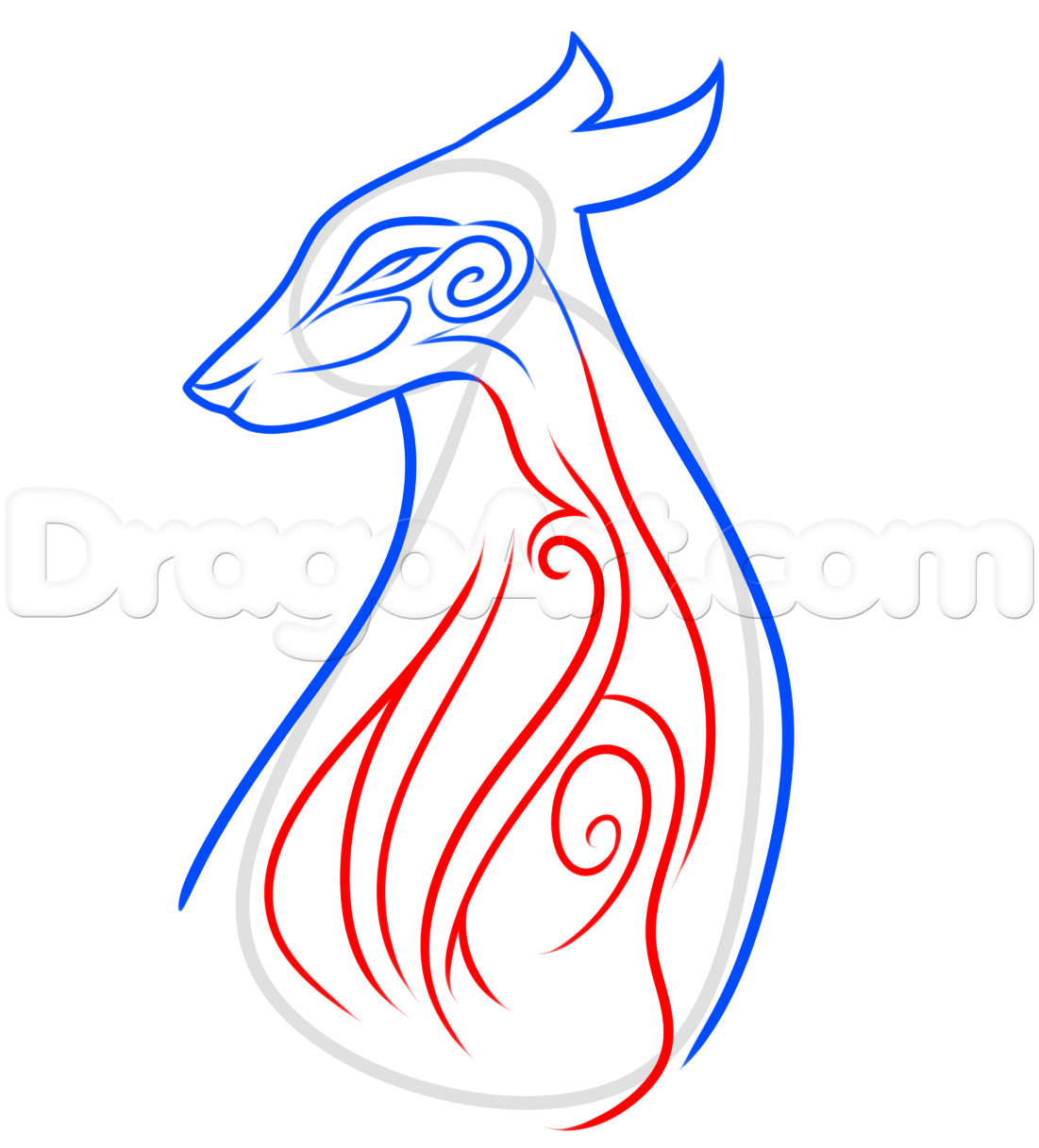 1101x1217 How To Draw An Animal Spirit, Step