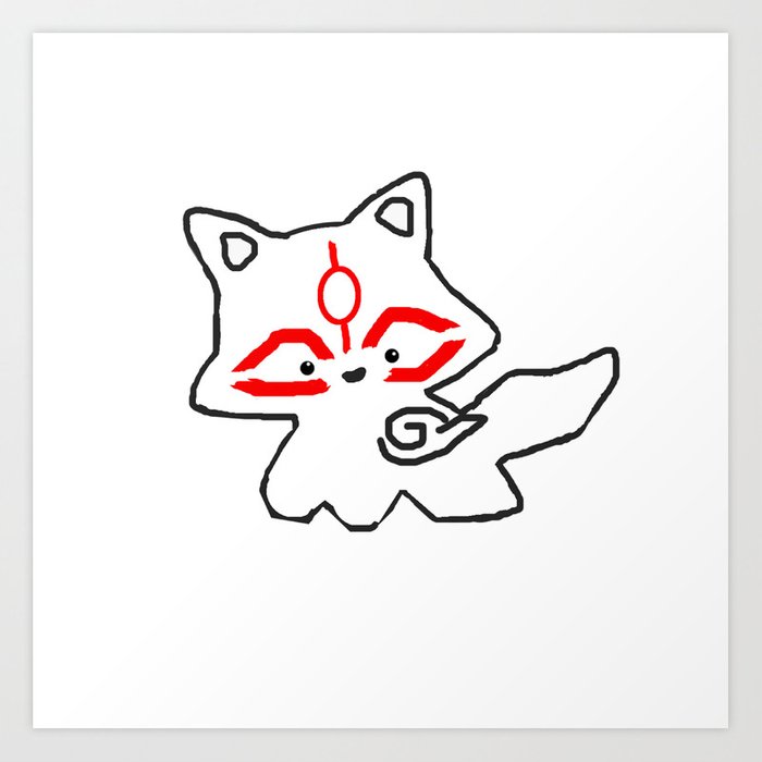 700x700 Little Wolf Spirit Art Print