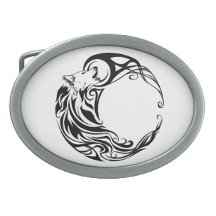 307x307 Spirit Wolf Belt Buckles Zazzle