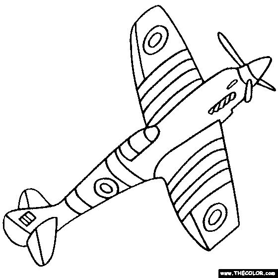 560x560 Spitfire Airplane Template Airplanes Online Coloring Pages