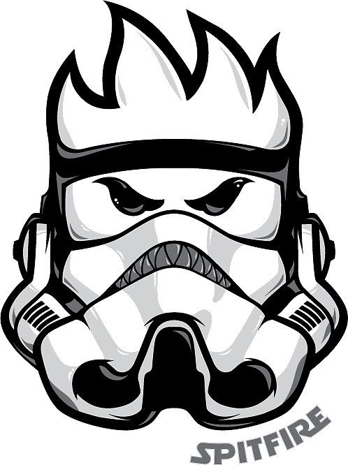 498x666 Spitfire Star Wars Clothes Skateboard Logo, Star Wars Stickers