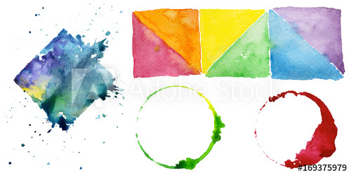 500x250 Watercolor Colorful Texture Illustration Aquarelle Paper Splash