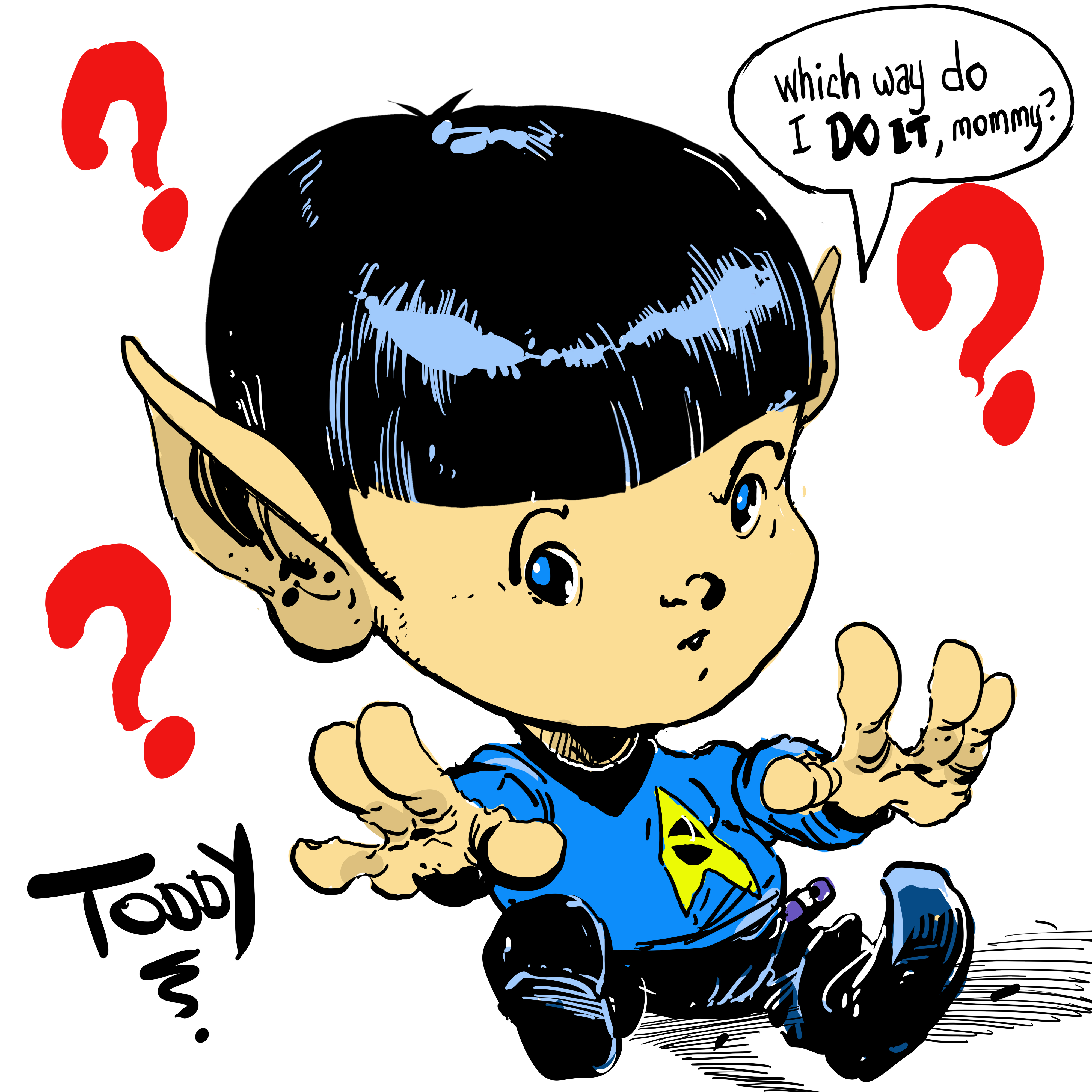 4000x4000 Finished Sketch Of Baby Spock