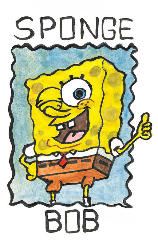 514x799 Draw A Sponge Art Print
