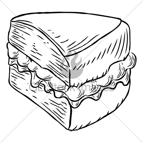 500x500 Sponge Cake Vintage Retro Woodcut Style Gl Stock Images