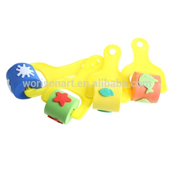 350x350 Sponge Paint Roller Brush Plastic Handle Kid Art Craft Painting