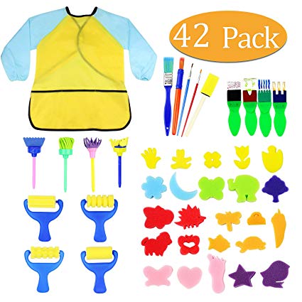425x425 Kids Early Learning Sponge Painting Brushes Kit