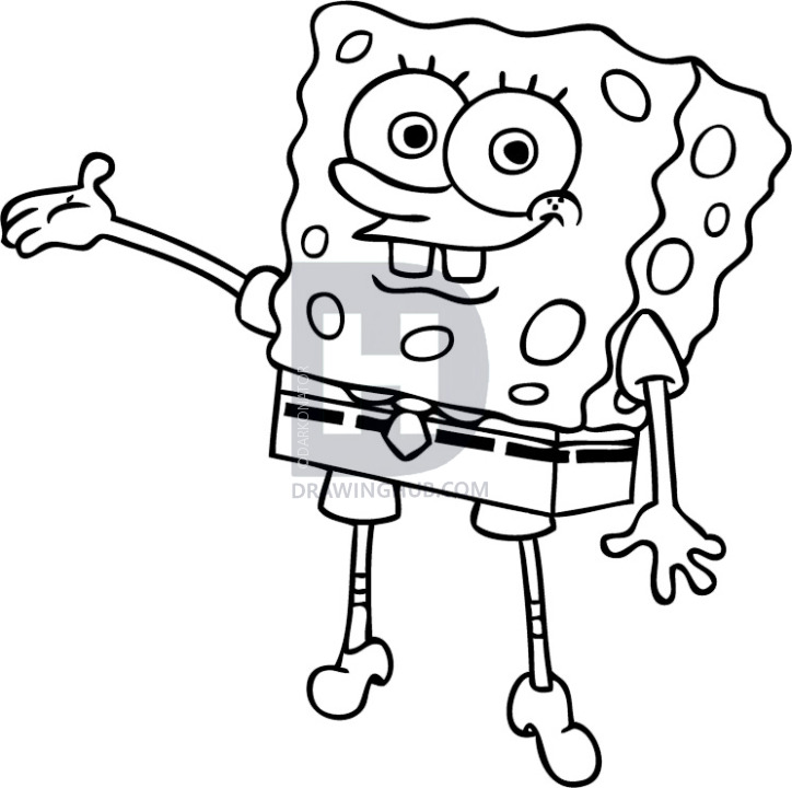 724x720 How To Draw Spongebob Squarepants, Step