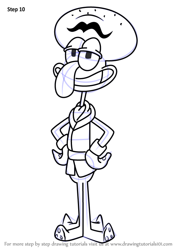 600x846 Learn How To Draw Squilliam Fancyson From Spongebob Squarepants
