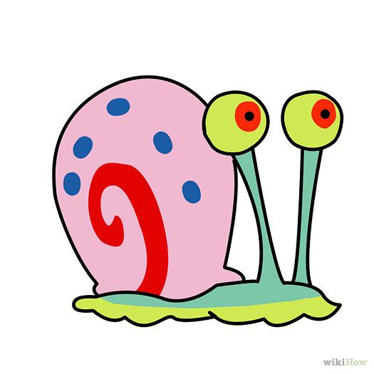 525x525 Draw Gary The Snail From Spongebob Squarepants Drawing Tutorials