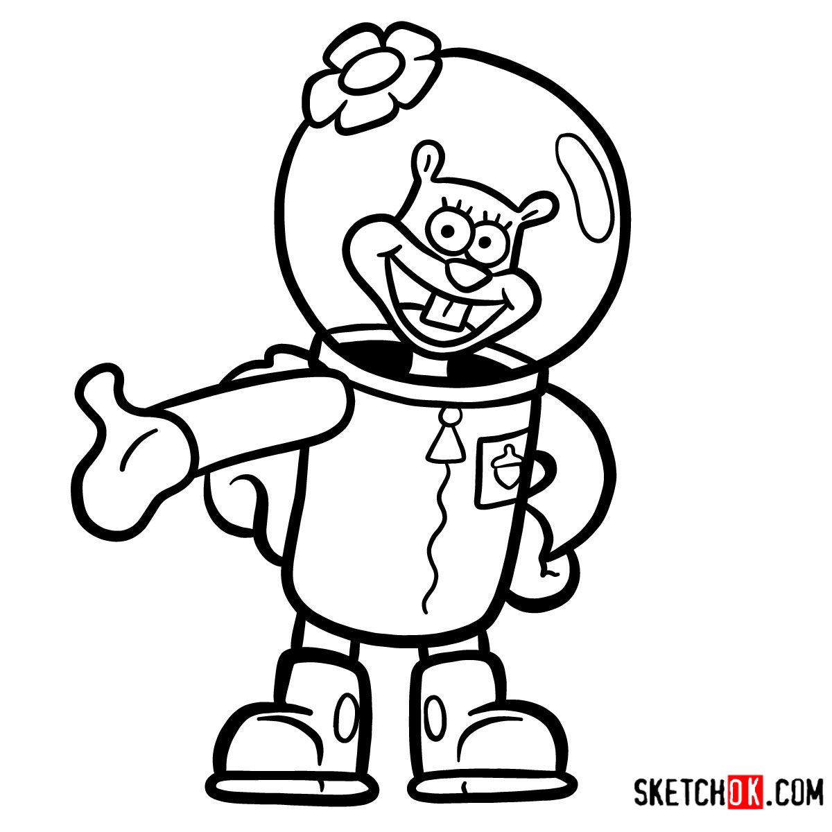 1200x1200 How To Draw Sandy Cheeks Spongebob