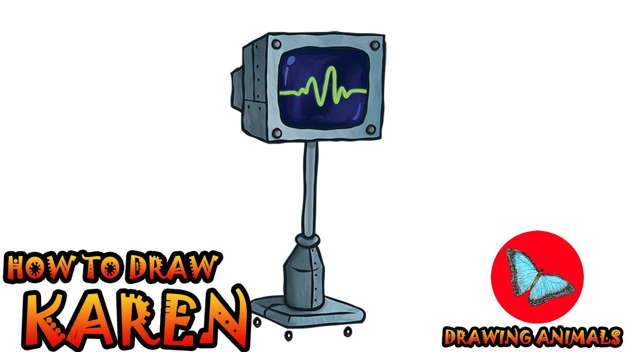 1280x720 How To Draw Karen From Spongebob Squarepants Coloring