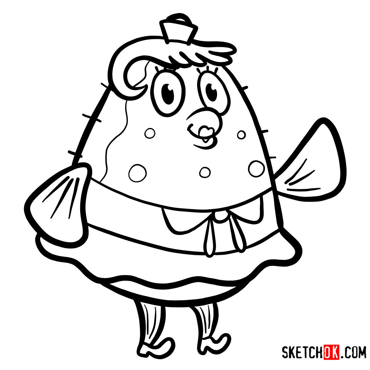 1200x1200 How To Draw Mrs Puff Spongebob