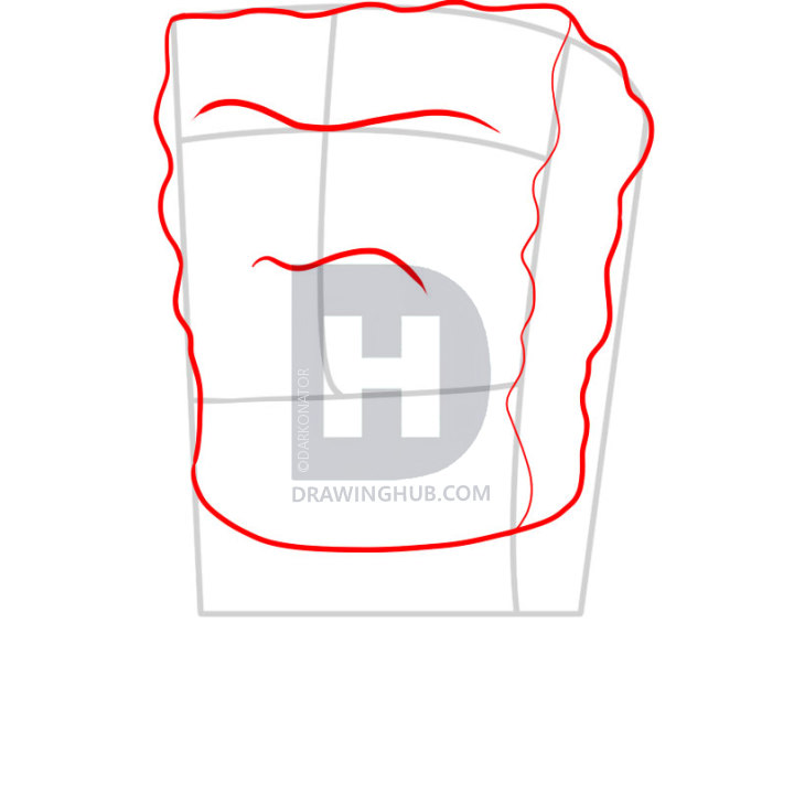 720x720 How To Draw Gangster Spongebob, Step