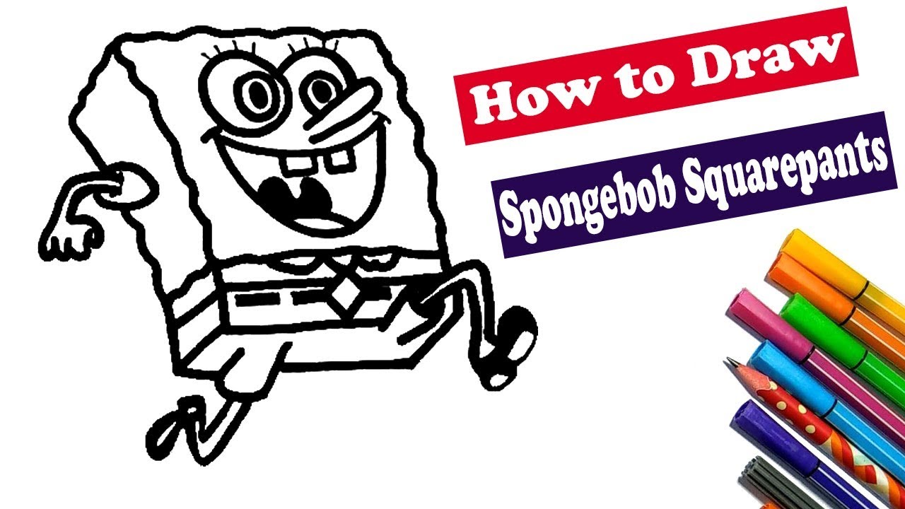 1280x720 How To Draw Spongebob Squarepants Easy Step