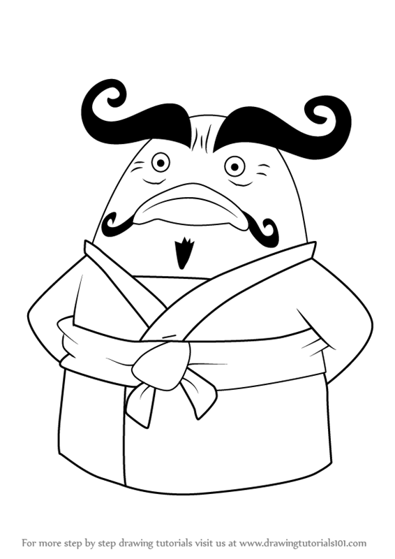566x800 Learn How To Draw Master Udon From Spongebob Squarepants
