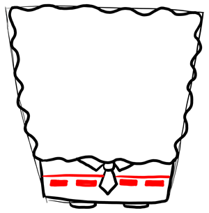300x305 Draw Spongebob Squarepants With Easy Step