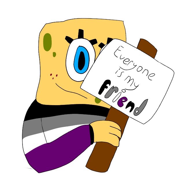 640x630 Everyone Is My Asexual Pride Drawing Spongebob