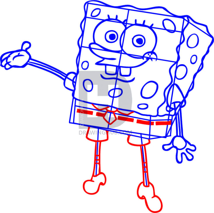 724x720 How To Draw Spongebob Squarepants, Step
