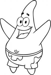 206x302 How To Draw How To Draw Patrick Star From Spongebob Squarepants