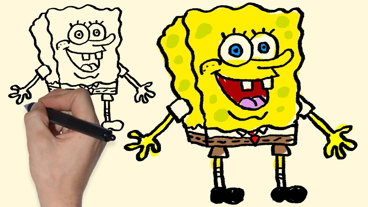 1280x720 how to draw spongebob from spongebob squarepants nickelodeon