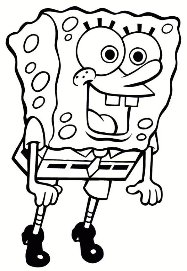 596x864 Color Spongebob Online Free And Cute Coloring For Kids