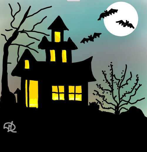 500x518 Spooky Drawings