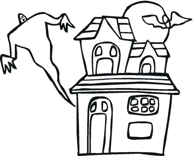 620x502 Coloring Pages Of Haunted Houses Haunted House Coloring Pages