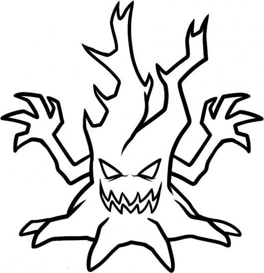 530x548 spooky tree hard png coloring pages free spooky tree hard