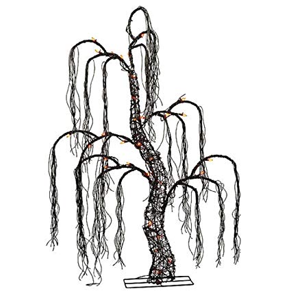 425x425 Halloween Black Spooky Tree Lighted Yard Prop