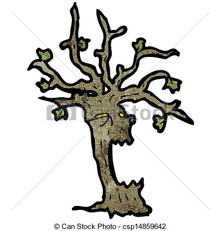 449x470 Spooky Tree Vector