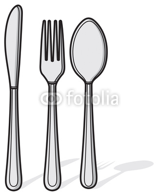 324x400 Knife Fork And Spoon Drawing