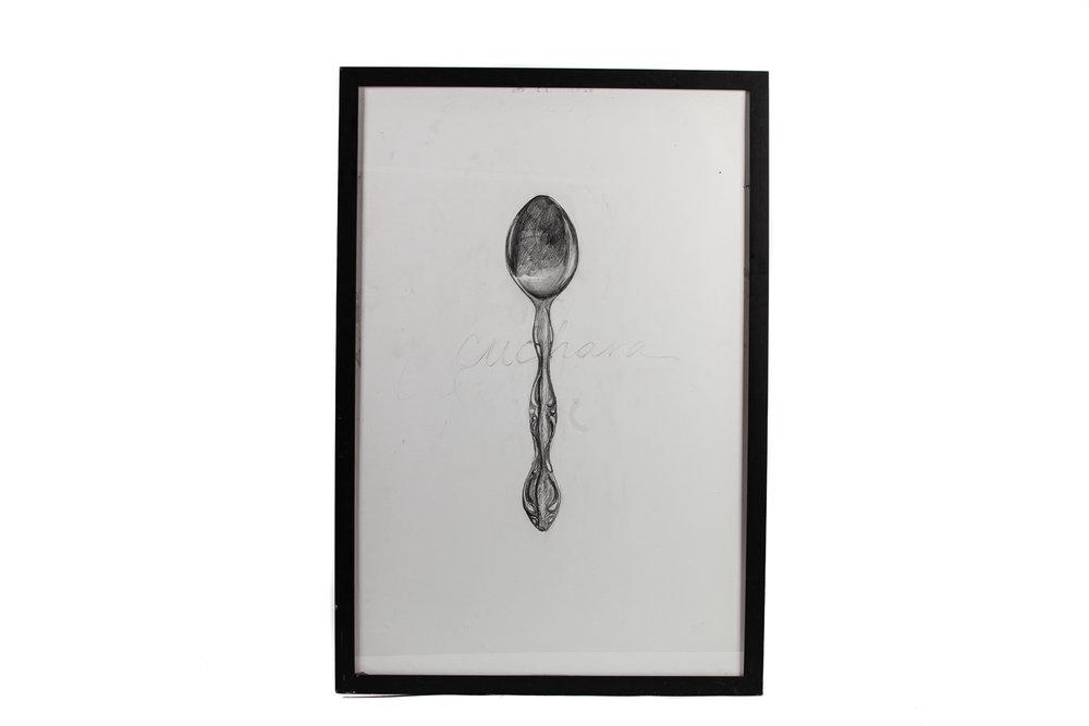 1000x667 Large Drawing Of Spoon With Cuchara Text Anthony Baratta Designs