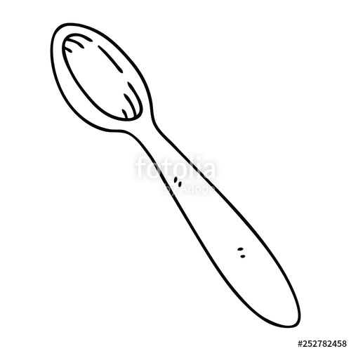 500x500 Quirky Line Drawing Cartoon Wooden Spoon Stock Image And Royalty