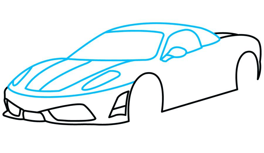 900x520 Drawing Lamborghini Sports Car Drawing How To Draw A Lamborghini