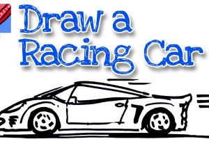 300x210 Sports Car Drawing Step