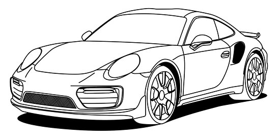 Sports Car Drawing Outline | Free download on ClipArtMag