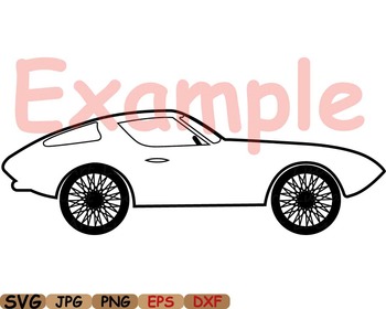 350x280 Outline Splited Vintage Sport Cars Clip Art Race Car Vehicle