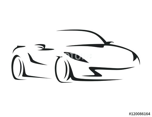 500x385 Sports Car Vector Cartoon Vintage Pulkitgupta