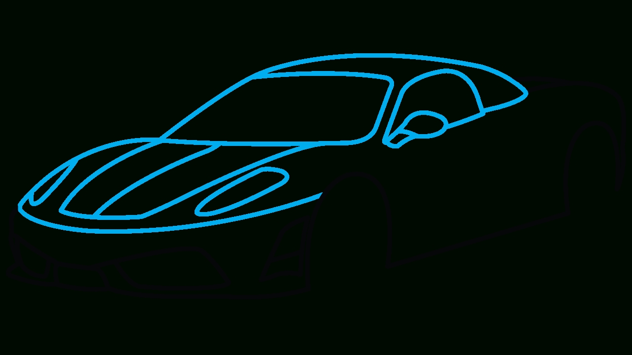 1280x720 Car Drawing Easy Step