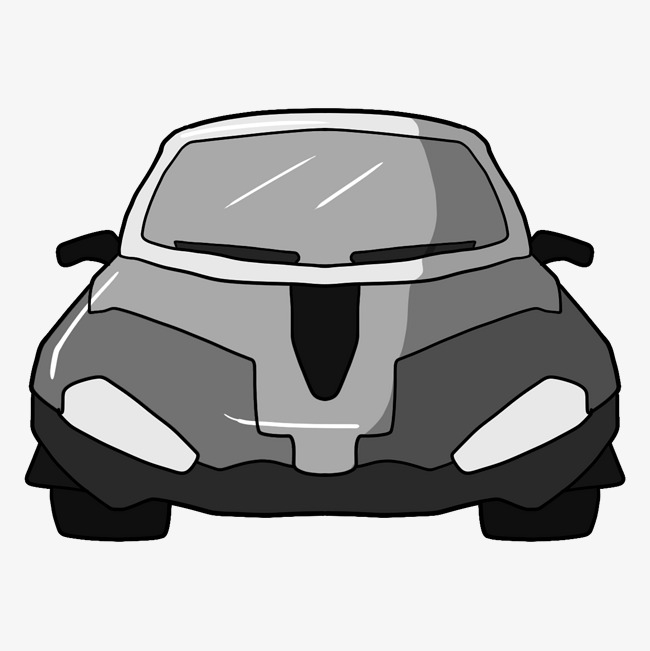 650x651 Gray Fashion Sports Car Cartoon Illustration Image